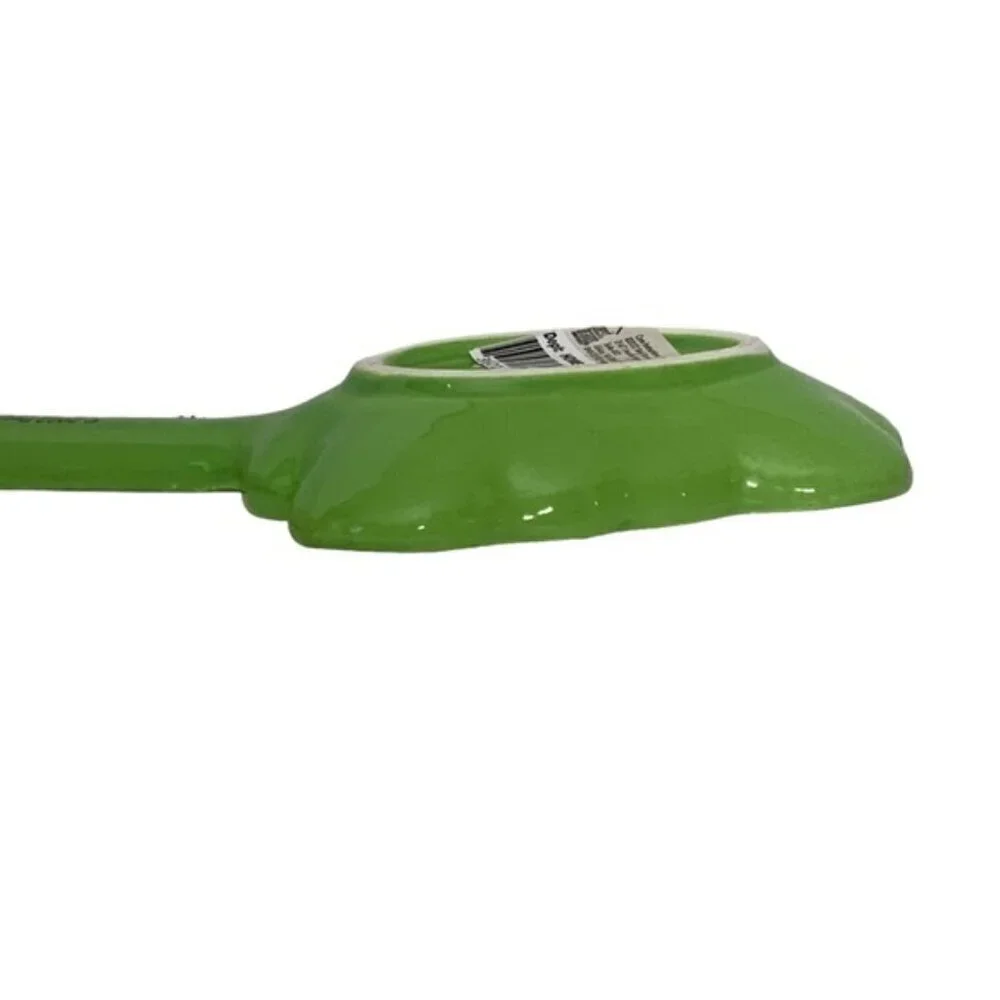 Snoopy Woodstock Spoon Rest Glazed Ceramic Functional Art Watermelon Pink Green